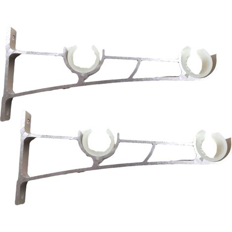 2pièces Tringle À Rideau En Métal Robuste, Support De Tringle À Rideaux, Double Tringle À Rideau Pole Holder, Support Rideau, Support De Tringle À Rideau En Aluminium, Support De Tringle À Rideau Or R (1/2)