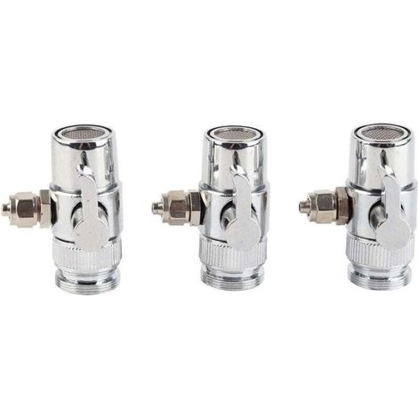 Vanne Dérivation Robinet Évier G1/4 Haute Température Adaptateur Universel 3 Pièces (1/4)