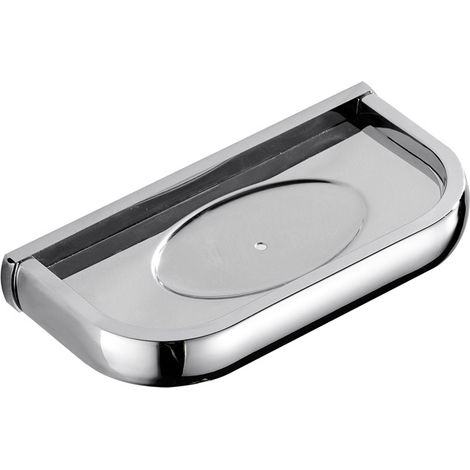 Porte-savon mural en laiton, porte-savon de salle de bain, accessoires de douche (chrome) (1/5)