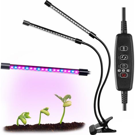 BDD Easde croissance LED,3 modes d'éclairage,9 niveaux d'intensité,Minuterie réglable à 360 °,Lampe de croissance pour plantes d'intérieur. (1/5)
