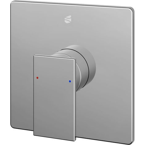 BERNSTEIN Grifo mezclador de ducha empotrado de pared, latón cromado, mezclador cerámico, 14x14x4,6 cm (AnxAlxPr), LAVOA Cromo