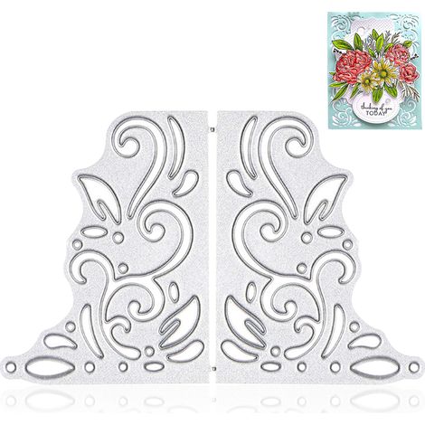 Cutting Dies - Vintage Flower Shape - Thin Metal Craft Die for Card Making Scrapbooking Embossing - Set of 1 (1/5)