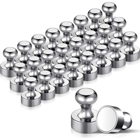 24PCS Magnet Métalliques Aimant 12x16mm - Aimants en Acier Inoxydable Aimants Frigo pour Tableau D'affichage, Réfrigérateur etc. - avec Boîte de Rangement-LIAIKI (1/5)