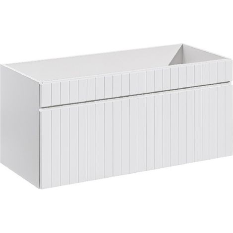 Meuble sous lavabo de salle de bain AREA BLANC L.100 - H.46 - P.45,6 (1/5)