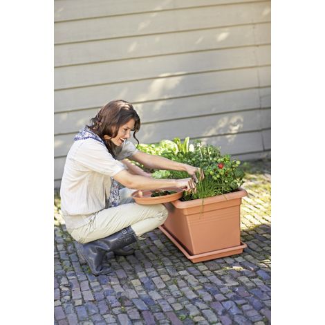 Elho Untersetzer Green Basics Garden XXL tonrot 80 cm Untersetzer