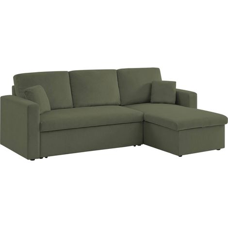 3-seater corduroy corner sofa bed, Ida corduroy, 219x132.5x84 cm