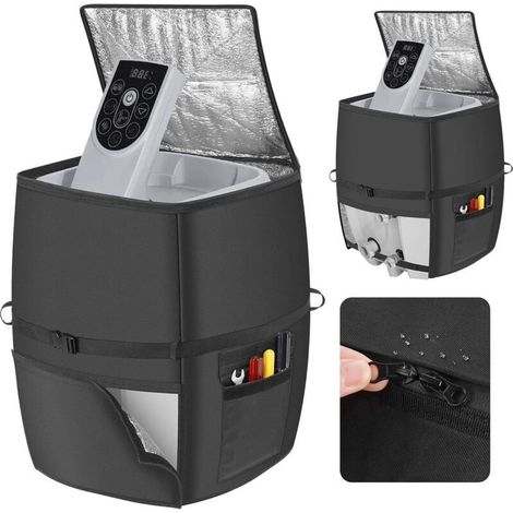 Housse de protection pour pompe de chauffage de spa,, tissu Oxford imperméable avec fermeture éclair, résistante au soleil et aux intempéries, utilisation dans un appartement d'hôtel (1/5)