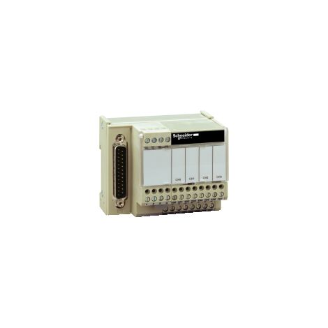 Telefast ABE7 - embase de raccordement - pour distribution de 4 sorties analog. - ABE7CPA21