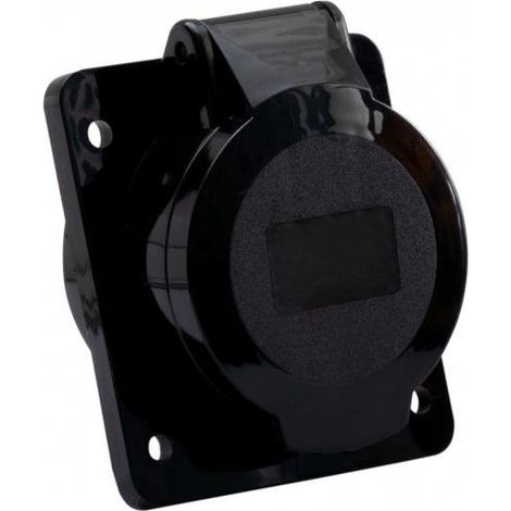 Winkelsteckdose 16A/5P /FE/ schwarz F7.0132