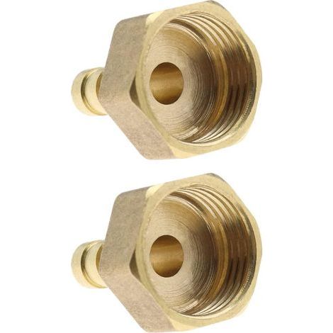 2 Stück 8 mm 1/2 Zoll BSP-Innengewinde Messing-Schlauchverbinder, Schlauchanschluss-Adapterkupplungen für Kraftstoff, Luft, Gas, Wasser und Öl (1/5)
