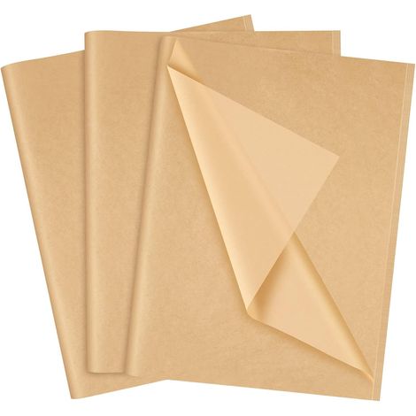 Carta Kraft, carta velina Kraft per sacchetti regalo, 60 fogli, 78 x 11 cm, carta da regalo marrone per riempimento regali, artigianato, fai da te, compleanni, matrimoni, festività (Kraft) (1/5)
