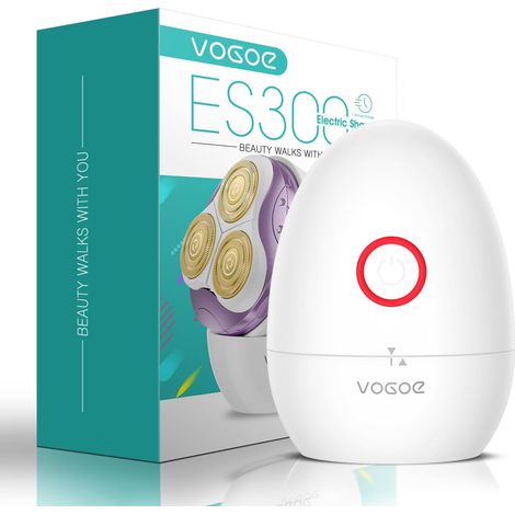 Rasoir Électrique Femme, Tondeuse à poils corporels Pour Corps  Pour Jambes Bras Visage Corps et Bikini, Utilisation à sec et humide, Indolore, Imperméable, Rechargeable ES300, Violet (1/5)