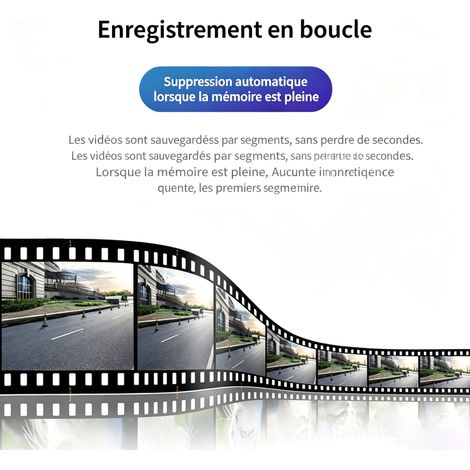 Dashcam voiture K6 2K double enregistrement avant arrière WiFi objectif Sony IMX307 surveillance stationnement rotation 360° (1/2)