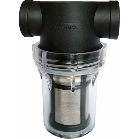Filtre de pompe à eau 3/4" avec tamis en acier inoxydable 100 mailles, filtre en ligne, filtre pour arrosage du jardin..DEBUNS (1/4)