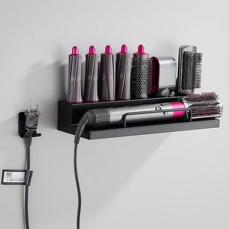 Organizador de pared con estante de almacenamiento para Dyson, con adhesivo para el baño del hogar. (1/4)