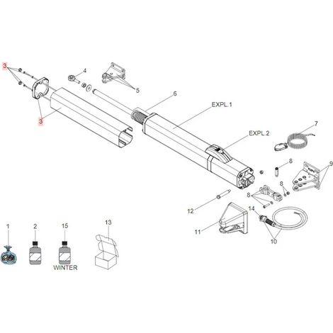 S450h - carter de protection complet pour moteur de portail battant s450h - FAAC 63003332 (1/3)
