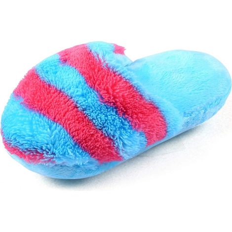 Juguete de peluche azul con forma de zapatilla para cachorro, perro o gato, con sonido. Juguetes masticables para perros. Juguetes de peluche con sonido. Juguetes para la limpieza dental. Suministros 