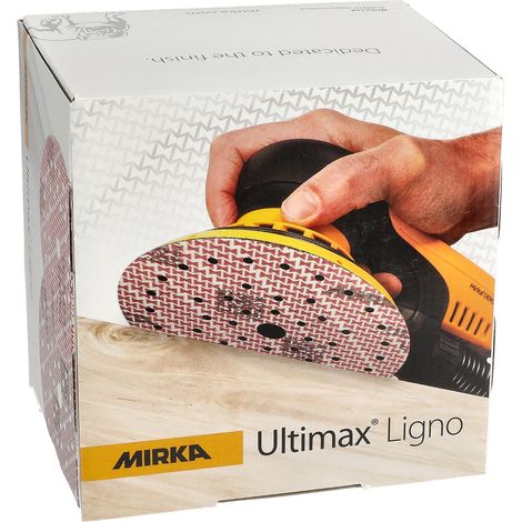 Mirka Ultimax Ligno Ø 150mm Schleifscheiben Klett Multifit / Korn 240 / 100 Stück / Multi-Lochung / zum Schleifen von Holzoberflächen