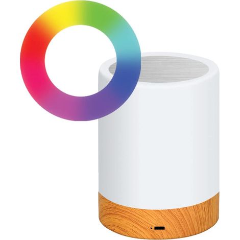 Techly Lámpara LED portátil blanca 12 cm de altura