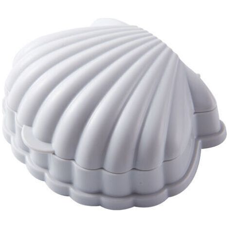 Boîte de rangement de bijoux en coquille portable Boîte de rangement pour bijoux pour filles, bagues, boucles d'oreilles, goujons(gris) (1/5)