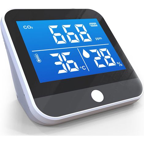 Stazione Meteo senza fili con controllo di CO2 temperatura e umidità con display LCD PURLINE AIRTESTER CO2