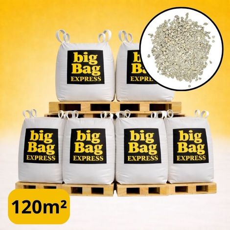 PACK 6 X BIG BAG de +/- 1,5T ≃ 120M² Gravillon “Grain de Riz” Beige Ø 4/6 mm - Livraison PREMIUM (1/4)