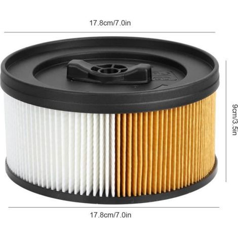 Filtre Aspirateur - ABS - Compatible Karcher WD4 Et WD5 - 17.8 X 17.8 X 9 Cm - 377 G - 1 Unite (1/4)