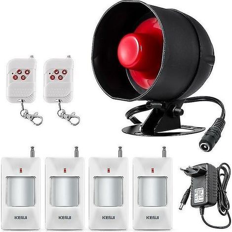 Wireless Siren Horn With Motion Detector, Burglar Alarm System (1/5)