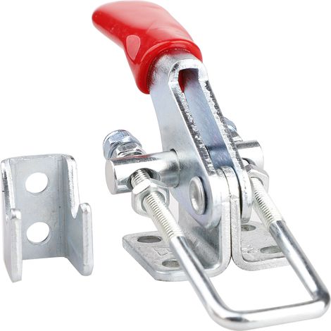 Abrazadera de palanca, con capacidad de sujeción de 165 kg (363,76 lb), para la fabricación de vehículos, soldadura y mecanizado. (1/2)