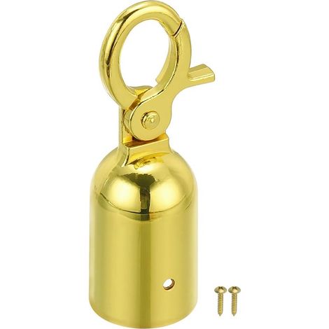 Bouchon d'extrémité de corde de poteau, capuchon d'extrémité de corde, mousqueton d'extrémité de corde de barrière pour séparateur de file d'attente de contrôle de foule, argent (1/5)