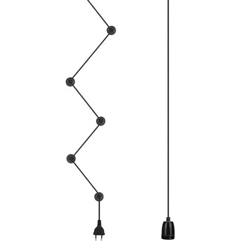 Suspension LED E27 85-265V style vintage avec câble d'alimentation de 4 m (céramique) (1/5)