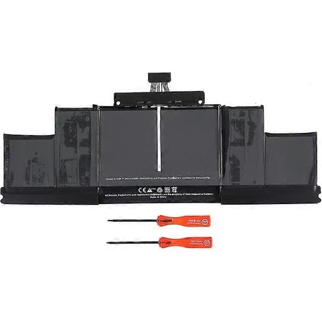 Batterie de remplacement 11,26 V 8 440 mAh (code A1494) (sans logo) pour MacBook Pro 15,4 pouces avec écran Retina (2013) A1398 (1/4)