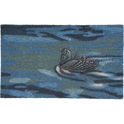 Paillasson d'Entrée en Fibre de Coco Tapis de Sol Bleu avec Motif Canard 75x45 cm - PANGIVO (1/2)