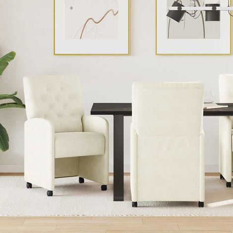 Sillas de Comedor con Ruedas 2 pcs Amarillo 58 x 67 x 97 cm vidaXL (1/5)