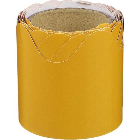 m lange, schwarz-weiße Tafelbordüre für die Klassenzimmerdekoration – 1000,00 x 5,80 x 0,10 cm – Gelb (1/4)