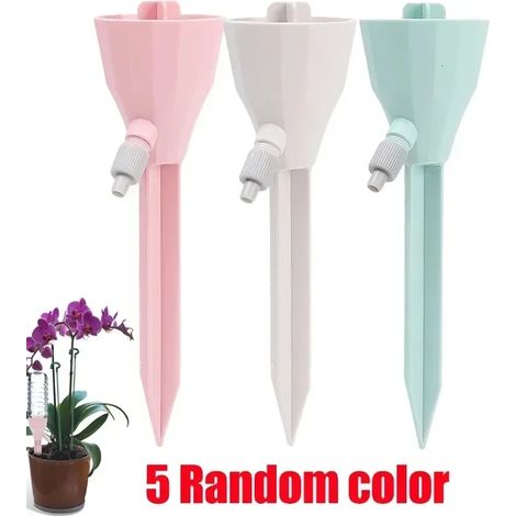 (5 pièces) Dispositif d'arrosage automatique, arroseurs réglables pour plantes, kits d'irrigation goutte à goutte pour le jardinage, fleurs et plantes. (1/5)