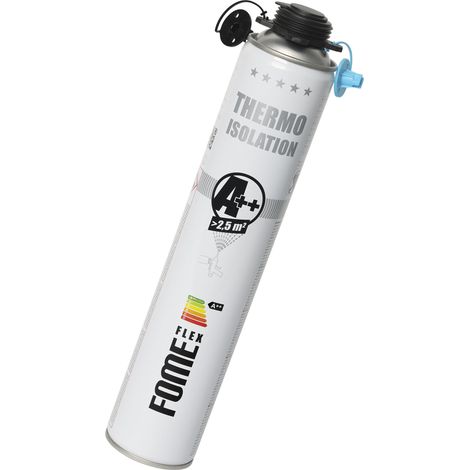 Schiuma poliuretanica isolante spray FOME FLEX Thermo Insulation A++ – isolamento termico ad alte prestazioni – 850 ml