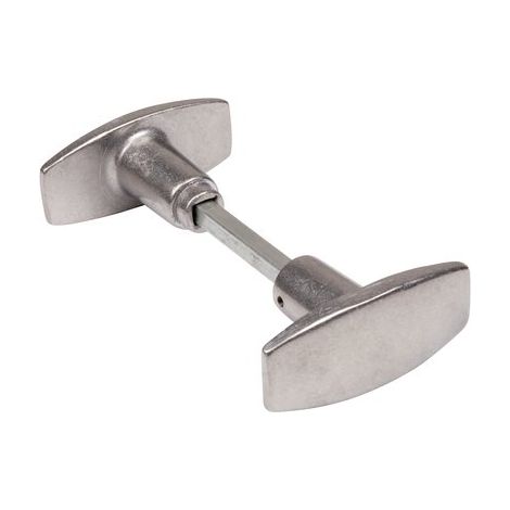 Bouton de porte aluminium - Carré 6 mm - 1165 - Duval