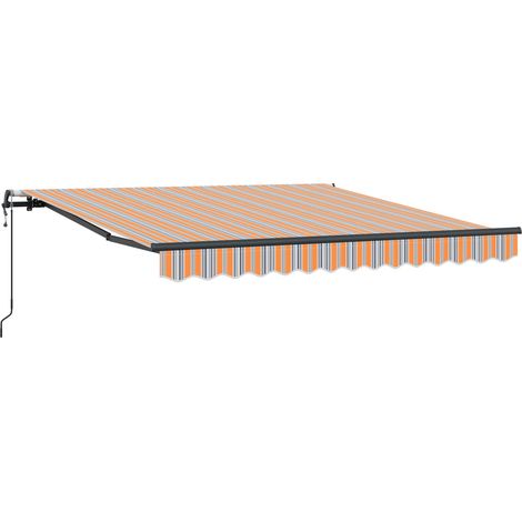 Maison Exclusive - Tenda Retrattile Multicolore 300 x 250 cm Tessuto e Alluminio