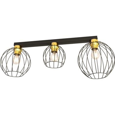 Lampada a sospensione NEST in acciaio nero opaco e oro (1/5)