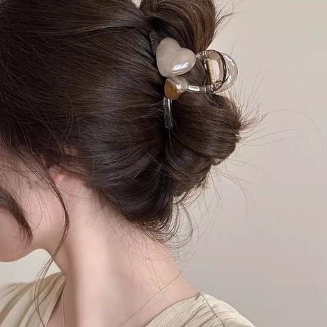 Color gelatina - Pinza para el cabello en forma de corazón - Pinza para la parte posterior de la cabeza - Pinza para recogidos - Pinza de tiburón - Accesorio para el cabello - Juego de 3 (1/3)