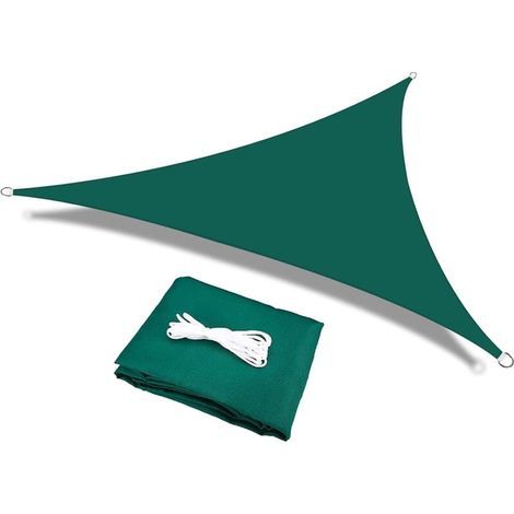 Voile d'ombrage imperméable pour jardin, terrasse ou fête en extérieur, 3 x 3 x 3 m, forme triangulaire, protection UV 98 % (1/5)