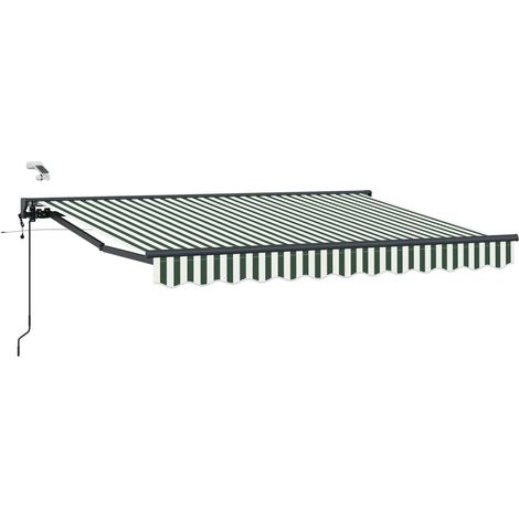 Auvent rétractable électrique Vert, Blanc, Anthracite 3 x 2,5 m vidaXL