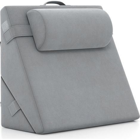 Set di cuscini ortopedici a cuneo, in memory foam, regolabili, grigi