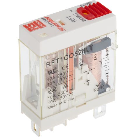 RS PRO Relais sans accrochage 1 RT, bobine 24V c.a. Enfichable 530mW ( Prix pour 1 ) (1/2)