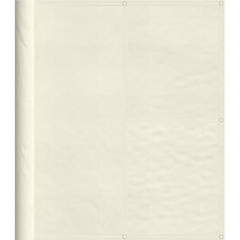 Balcony Screen Cream 120x800 cm 100% Polyester Oxford vidaXL