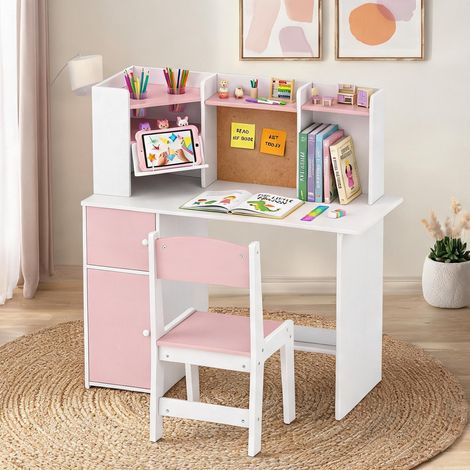 Ensemble table et chaises enfant rose en MDF 90 x 39 x 95 cm (1/5)