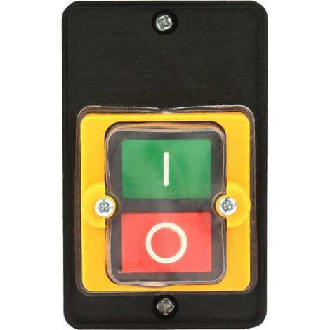 Interrupteur à Bouton-poussoir étanche AC220V/380V 10A Interrupteur à Bouton-poussoir Bouton-poussoir de Démarrage du Moteur Bouton D'arrêt du Moteur Interrupteur Marche-arrêt avec Boîtier étanche à L (1/5)