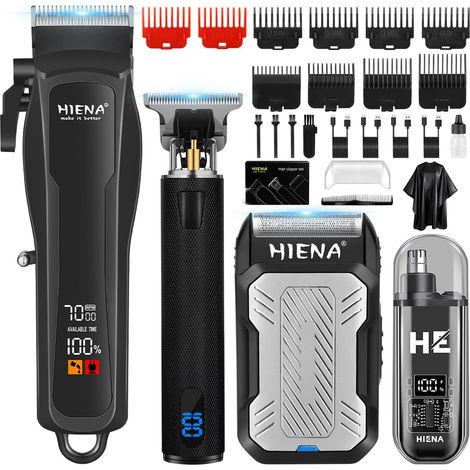 Tondeuse à cheveux professionnelle pour homme, Tondeuse sans fil pour cheveux et barbe, Rasoir à foil, Nasentrimmer Set, Kit complet rechargeable USB, Kit électrique de tonte de cheveux (1/5)