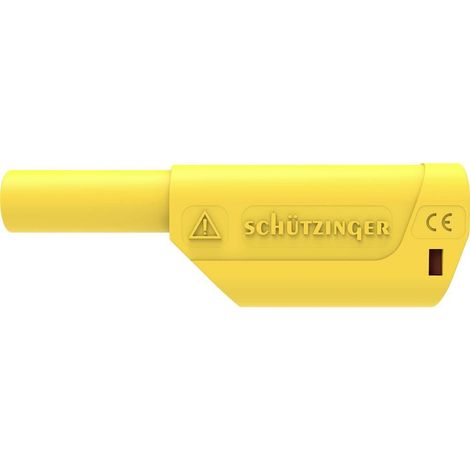 Schützinger DI SFK 8500 L Ni / AS / GE Spina della gabbia a molla di sicurezza dritto Ø perno: 4 mm Giallo 1 pz.